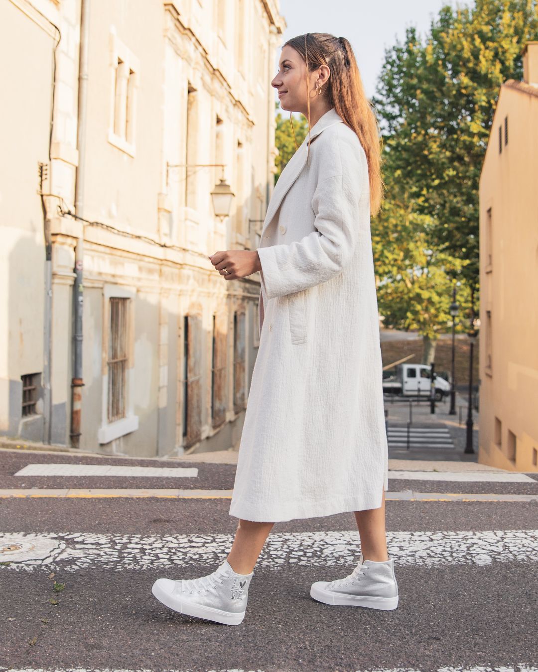 Basket femme montante argentée à lacets - Lydia - Casualmode.fr