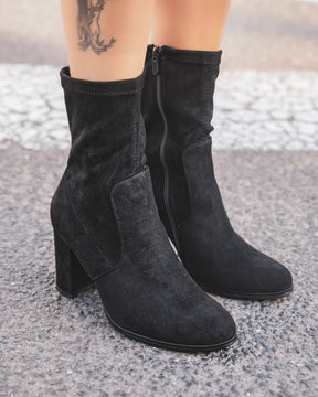 Bottines femme noires à talon - Estelle - Casualmode.fr