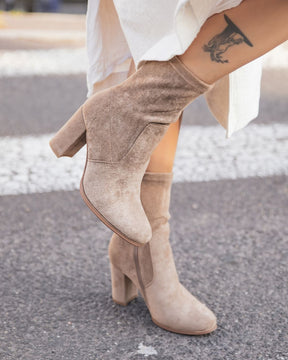 Bottines femme taupe à talon - Estelle - Casualmode.fr