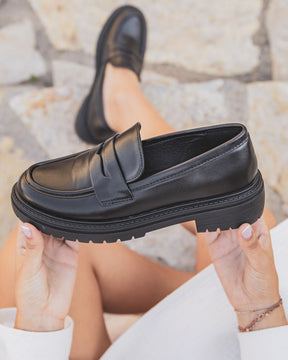 Mocassin femme noir - Lola - Casualmode.fr