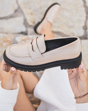 Mocassin femme beige - Lola - Casualmode.fr