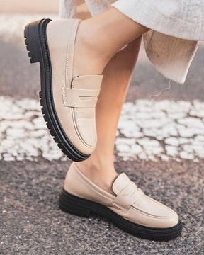 Mocassin femme beige - Lola - Casualmode.fr