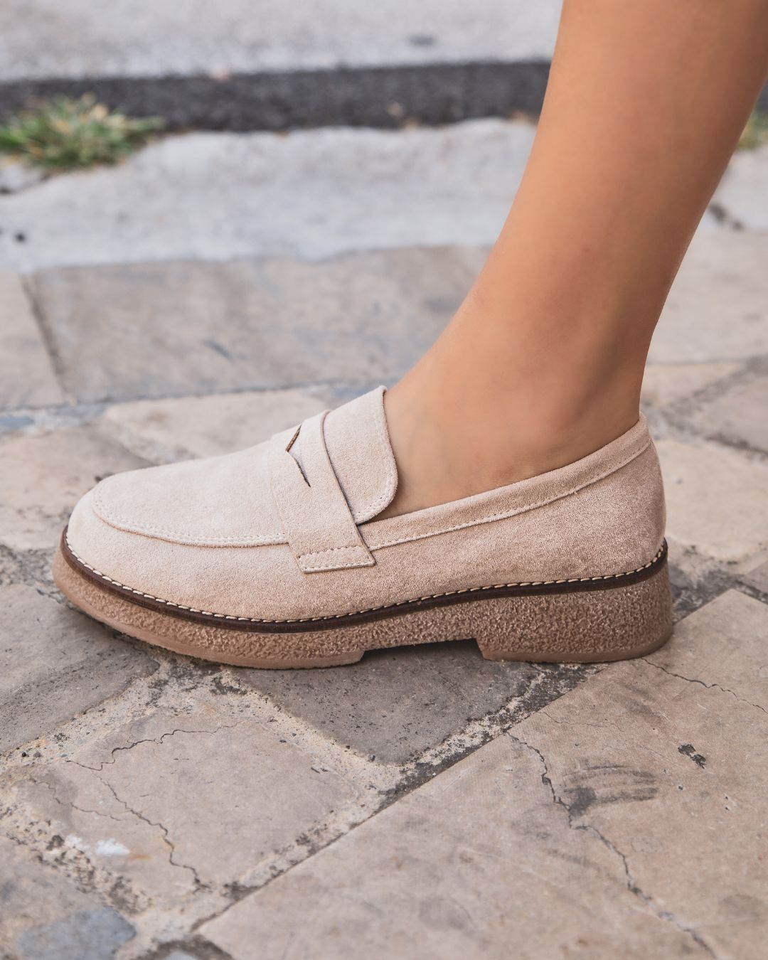 Mocassin femme taupe - Jane - Casualmode.fr