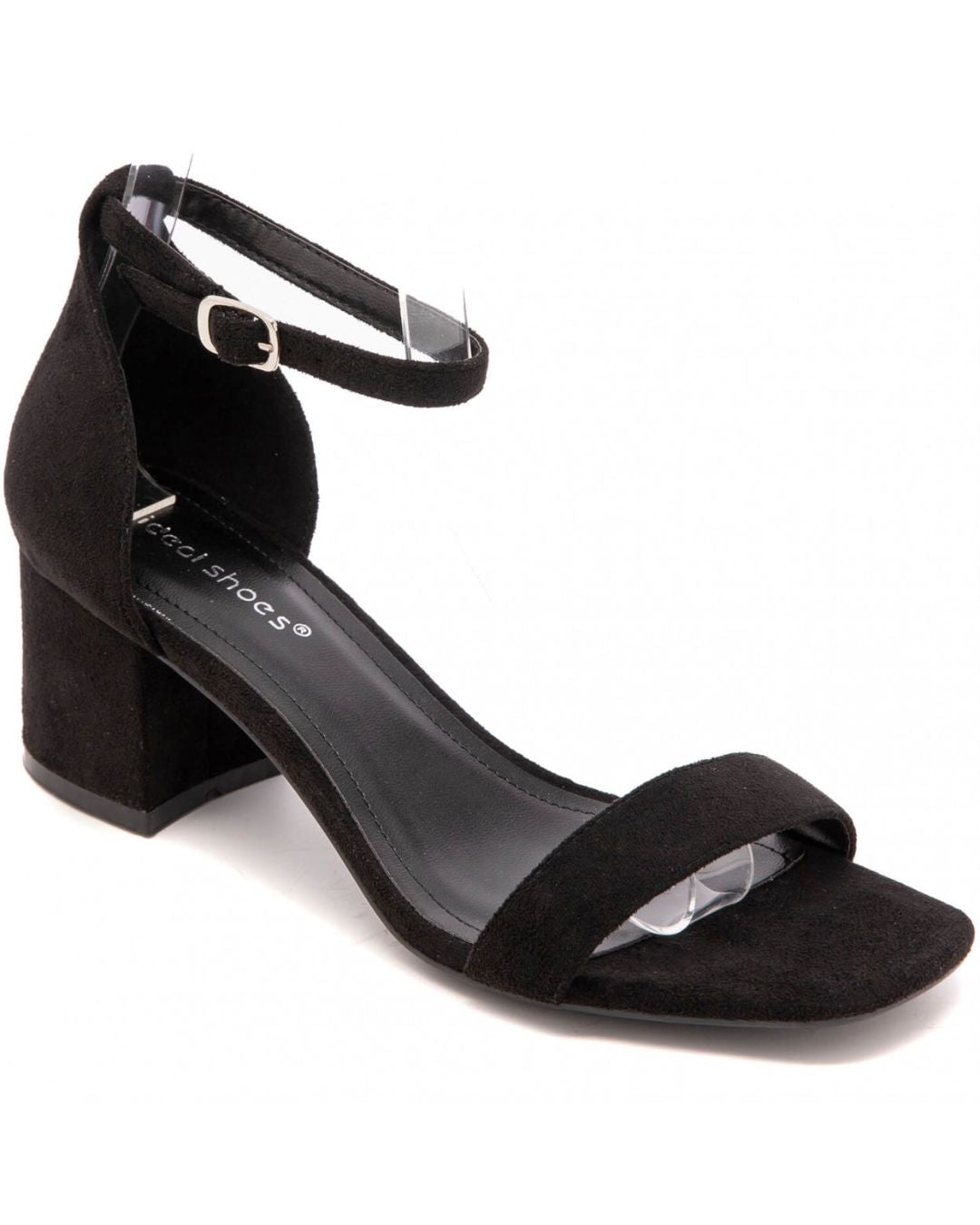 Sandale femme talon carré noir - Sofia - Casualmode.fr