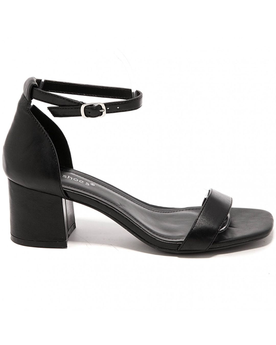 Sandale femme talon carré noir - Judith - Casualmode.fr