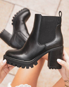 Bottines femme noires à talon - Naomie - Casual Mode