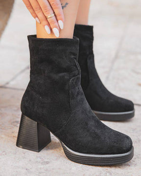 Bottines femme noires à talon - Abbie - Casual Mode