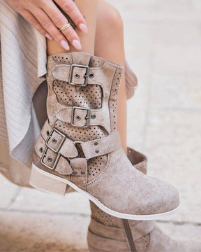 Bottines femme taupe à talon - Dounia - Casualmode.fr