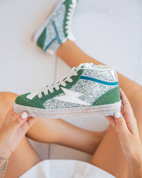 Basket femme verte montante - Aya - Casual Mode