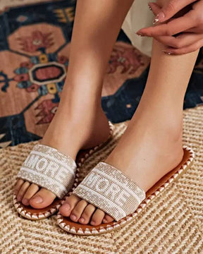 Sandale femme mule dorée - Amore - Casual Mode